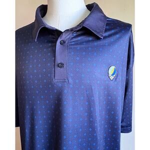 Grateful Dead Steal Your Face Reebok Speedwick Polo Shirt (4XL)